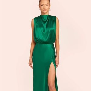 Green Silk Gown (Amanda Uprichard, WORN ONCE AND DRY CLEANED)
